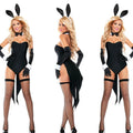 Sexy Women Bunny Girl Cosplay Costume  Black Rabbit Bodysuit  Costume No Stockings