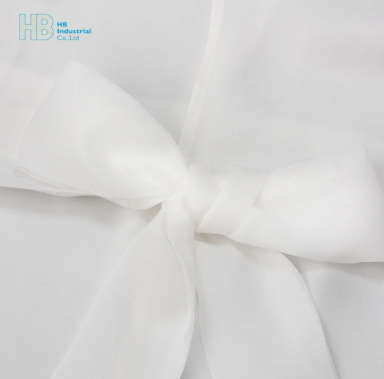 White silk lace robe