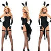 Sexy Women Bunny Girl Cosplay Costume  Black Rabbit Bodysuit  Costume No Stockings